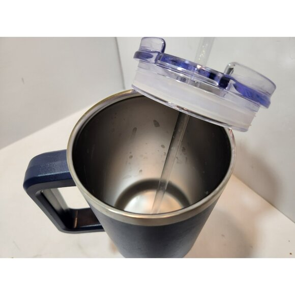 Gap 1 Utep Miners Navy Blue 40 OZ Metal Cup With Handle and Plastic Straw - Picture 8 of 11